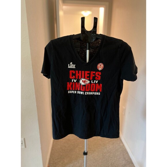 Kansas City Chiefs NFL CHIEFS KINGDOM Super Bowl Champions T-Shirt Women’s SizeM - Picture 4 of 7